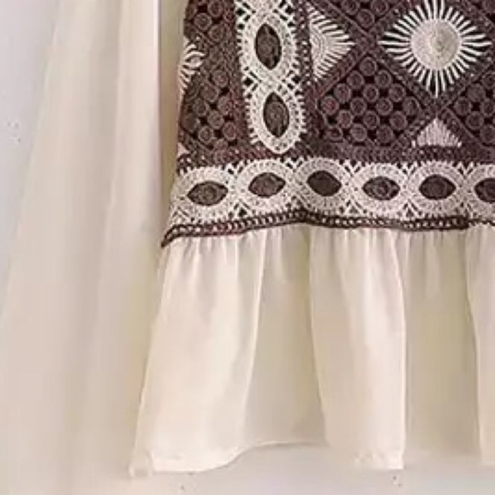 Bohemian Chic Chiffon Knit Blouse - Picture 7 of 11